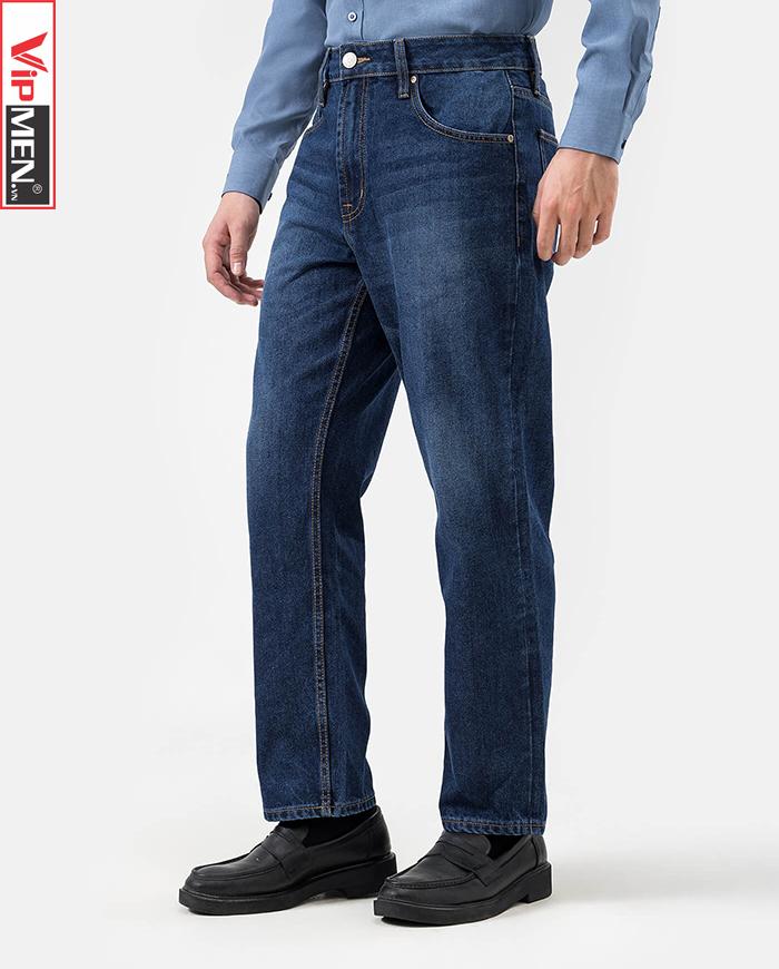 Quần Jeans Nam Basics dáng Straight